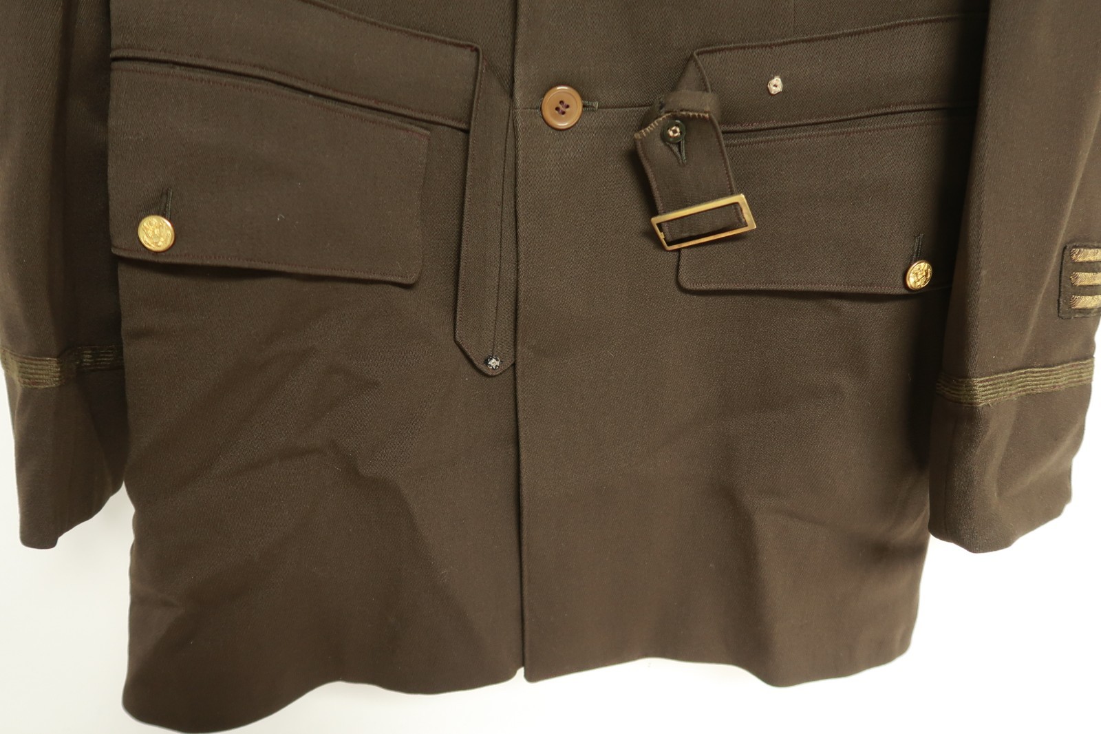 World War II Era Officer's Jacket Coat Army Infantry Service Ribbons Tunic