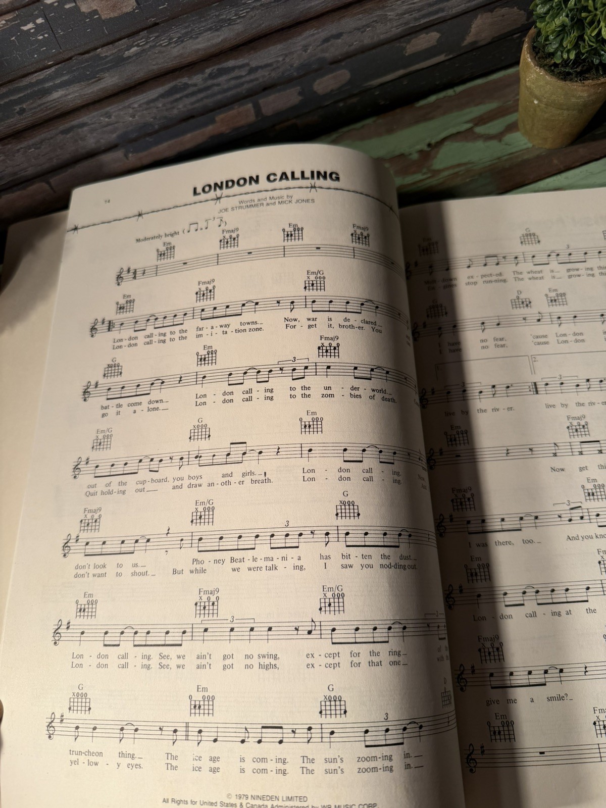 The Clash Anthology Vintage Warner Bros, 1982 Sheet Music and Lyrics