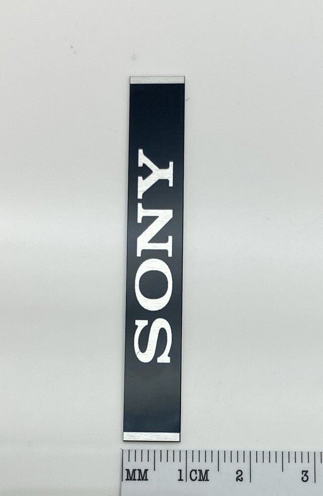 Sony Name Plate Badge Custom Made Aluminum Fits Sony Television
