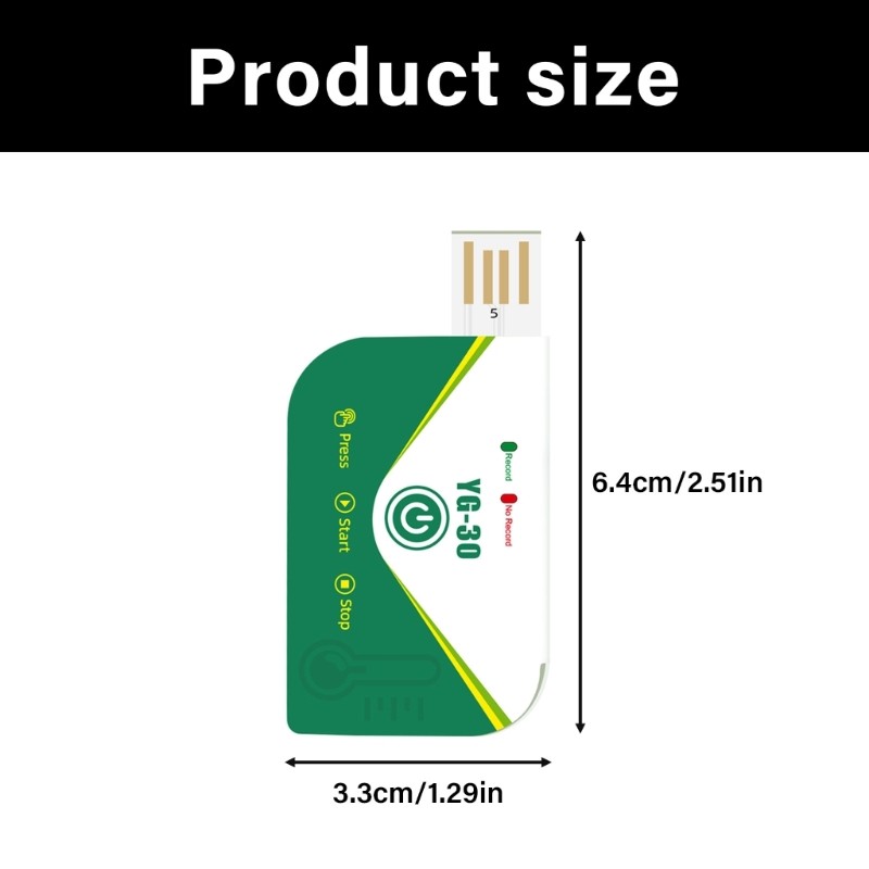 Single Use Automated Temperature Documentation System Featuring USB Connection