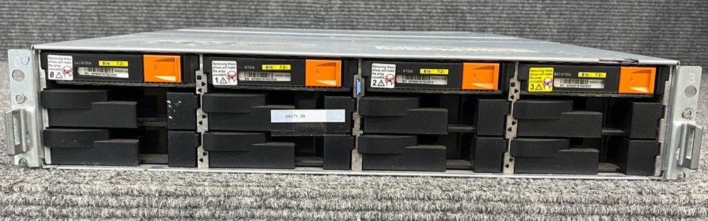 EMC OPE12 12-Bay Storage Array, 2x Controllers, 2x I/O Modules, 2x PSU (As Is)