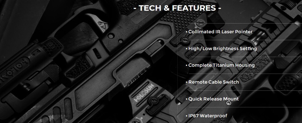 Holosun LE117-IR Titanium Single Collimated IR Laser Pointer