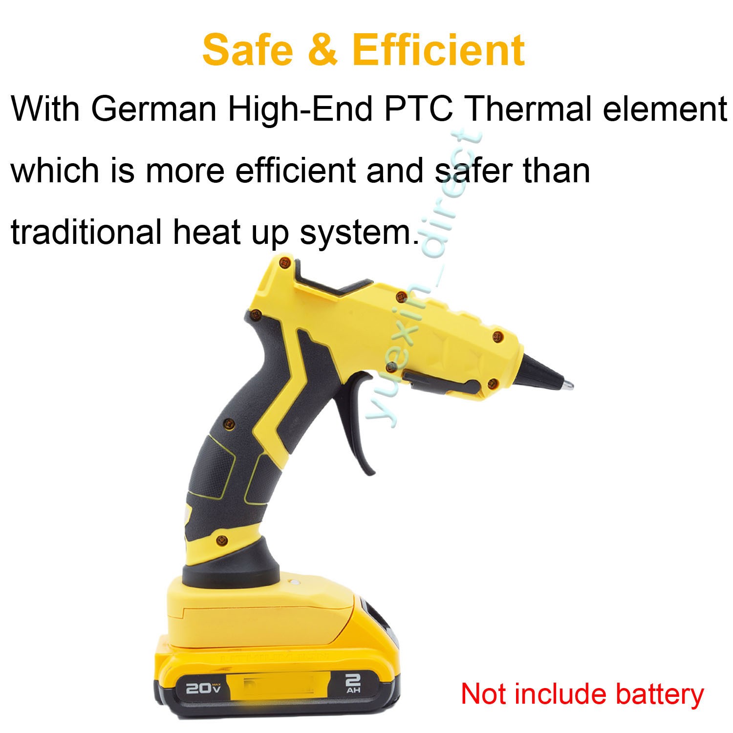 Cordless Hot Melt Glue Gun For Dewalt 20V Max Battery Crafts DIY w/10 Sticks US