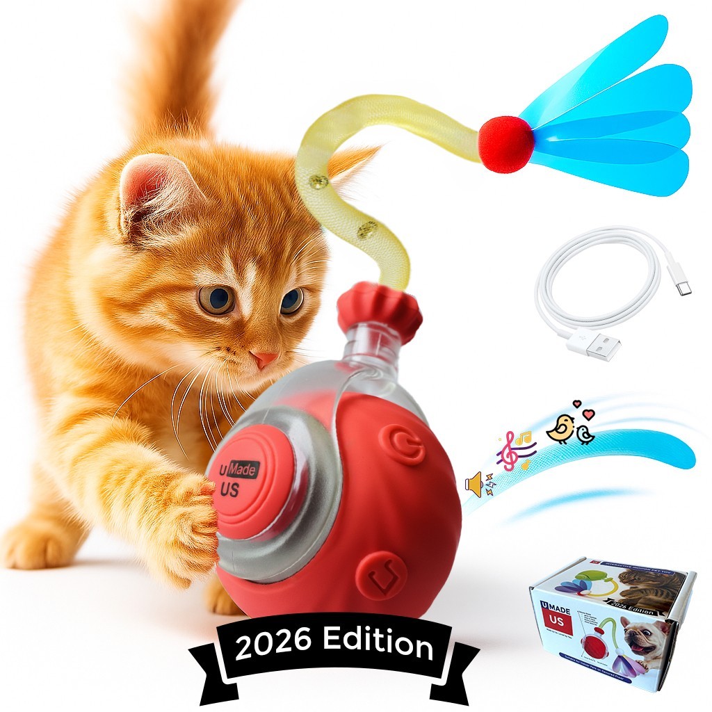 Automatic Rolling Ball for Cats – Rechargeable Smart Interactive Toy, Durable