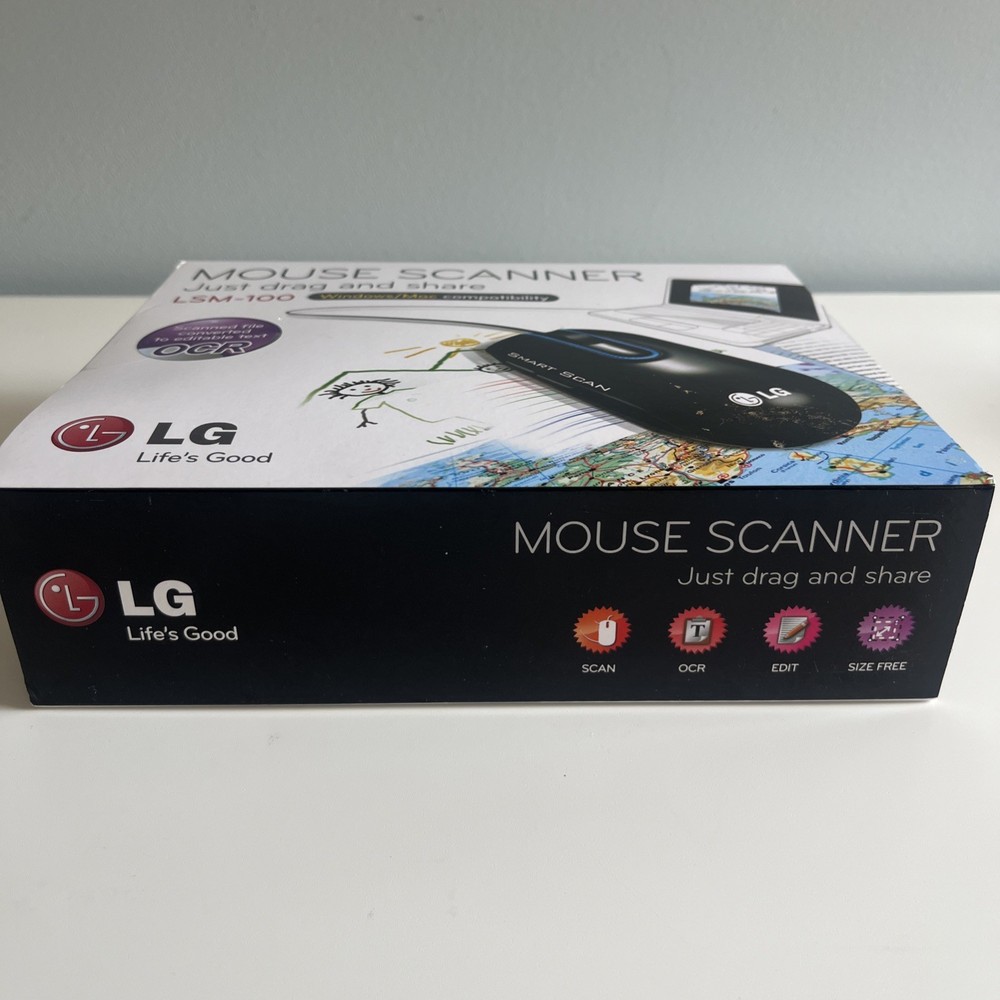 LSM-100 Mouse Scanner LG Smart Scan New Unopened Windows PC Mac Compatible