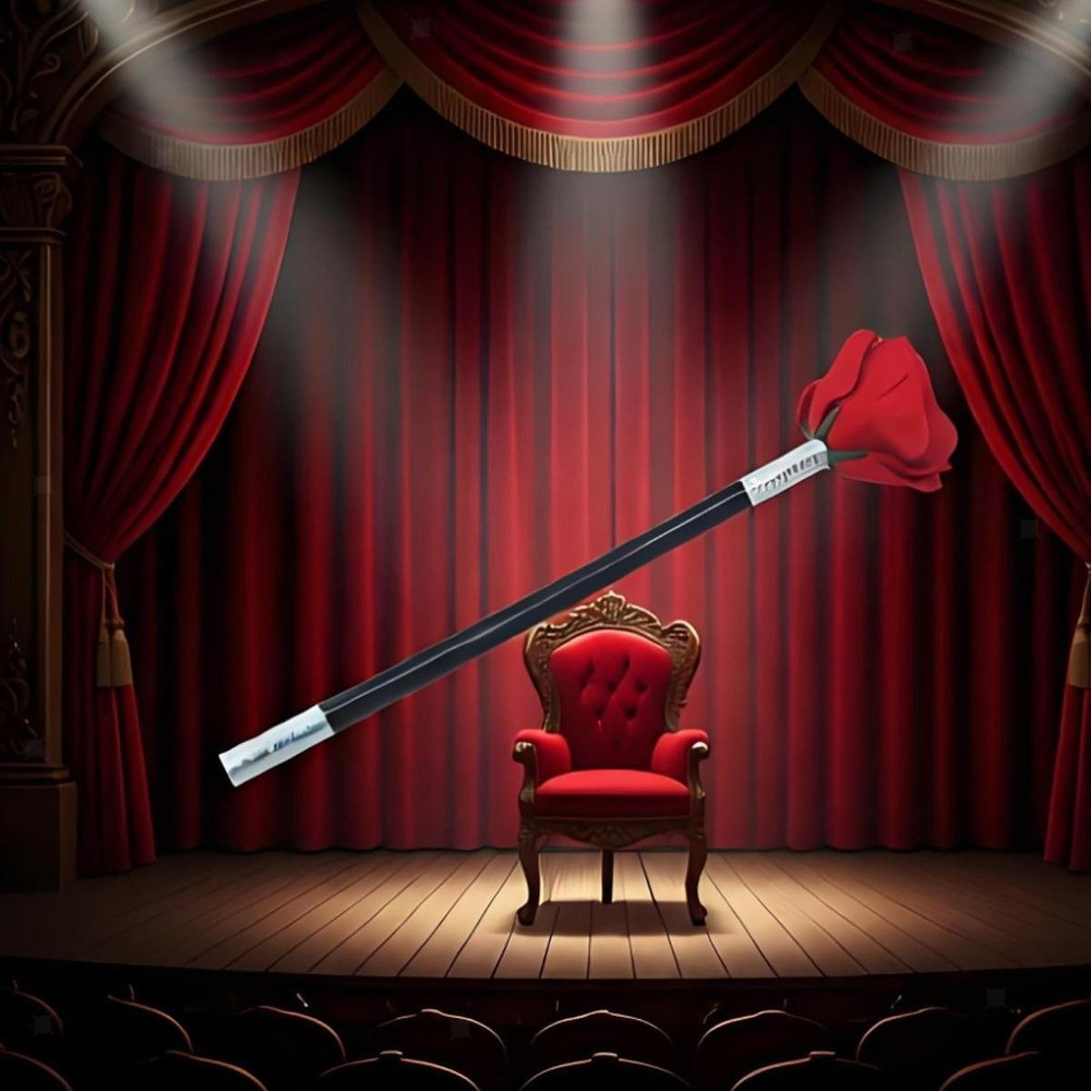Stick to Rose Professional Compact Stage Props Flower Magic Tricks Gift