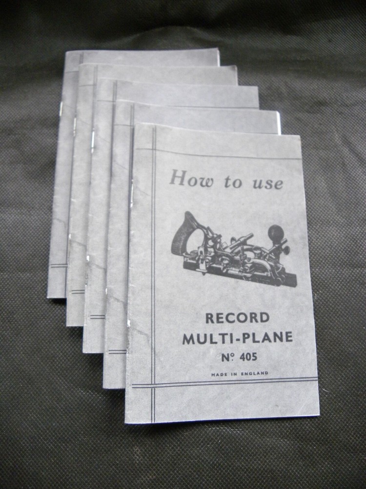 Copy Record No  405 Multi- Planes Instruction Sheet (527)