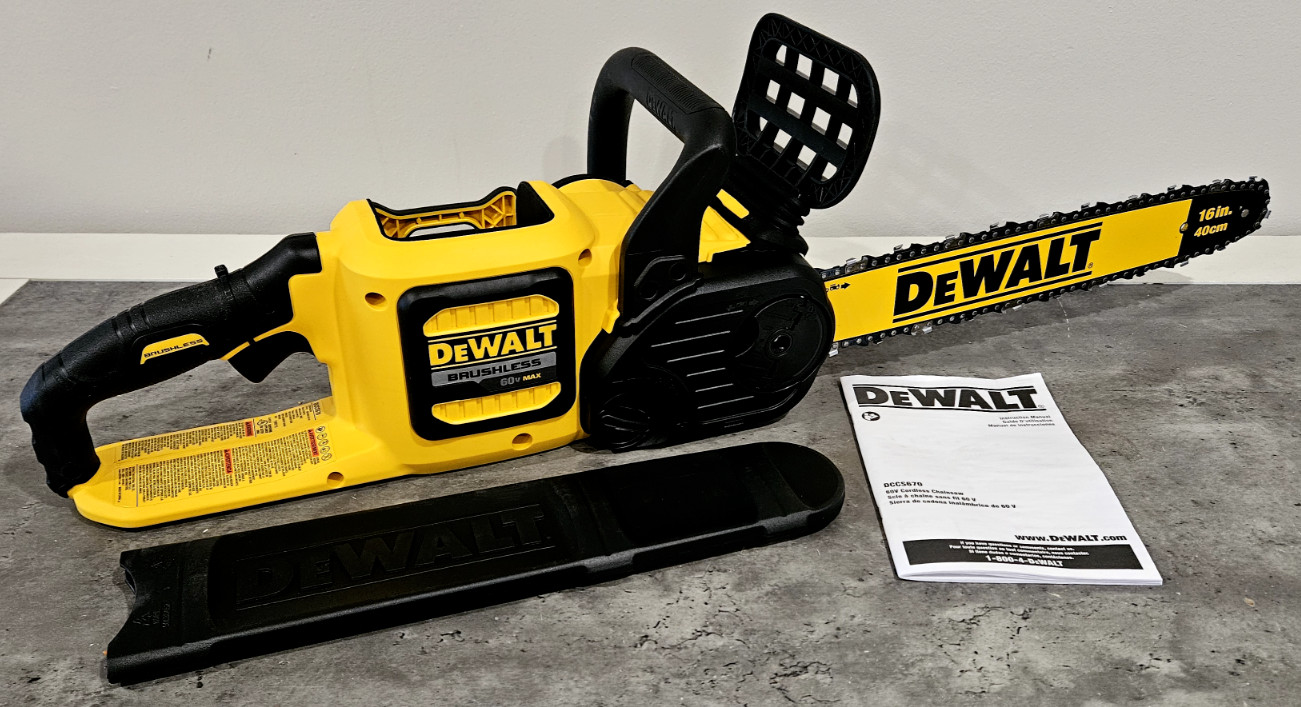 DeWalt FlexVolt 20V 60V 16" in Brushless Chainsaw DCCS670B (Tool Only)