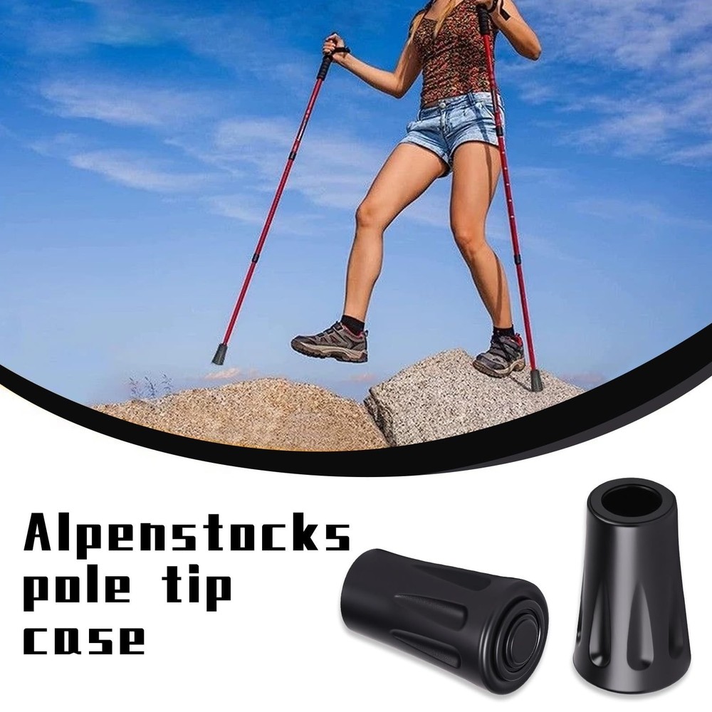 8Pcs Walking Stick Tips, Trekking Pole Tip, Walking Cane Tips Replacement Rub...