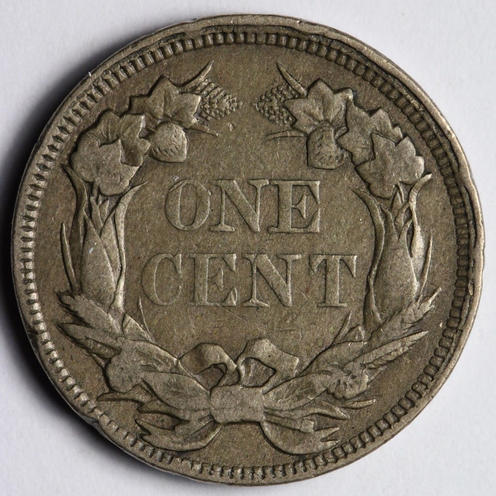1858 LL Flying Eagle Cent Penny XF E130 STHE