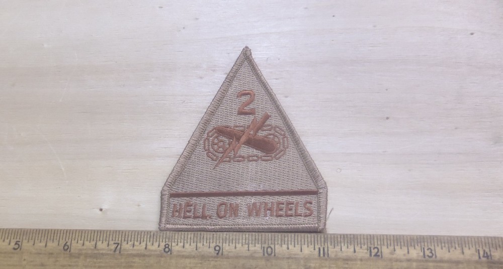 US Army - 2nd Armored Division Embroidered Desert  Patch