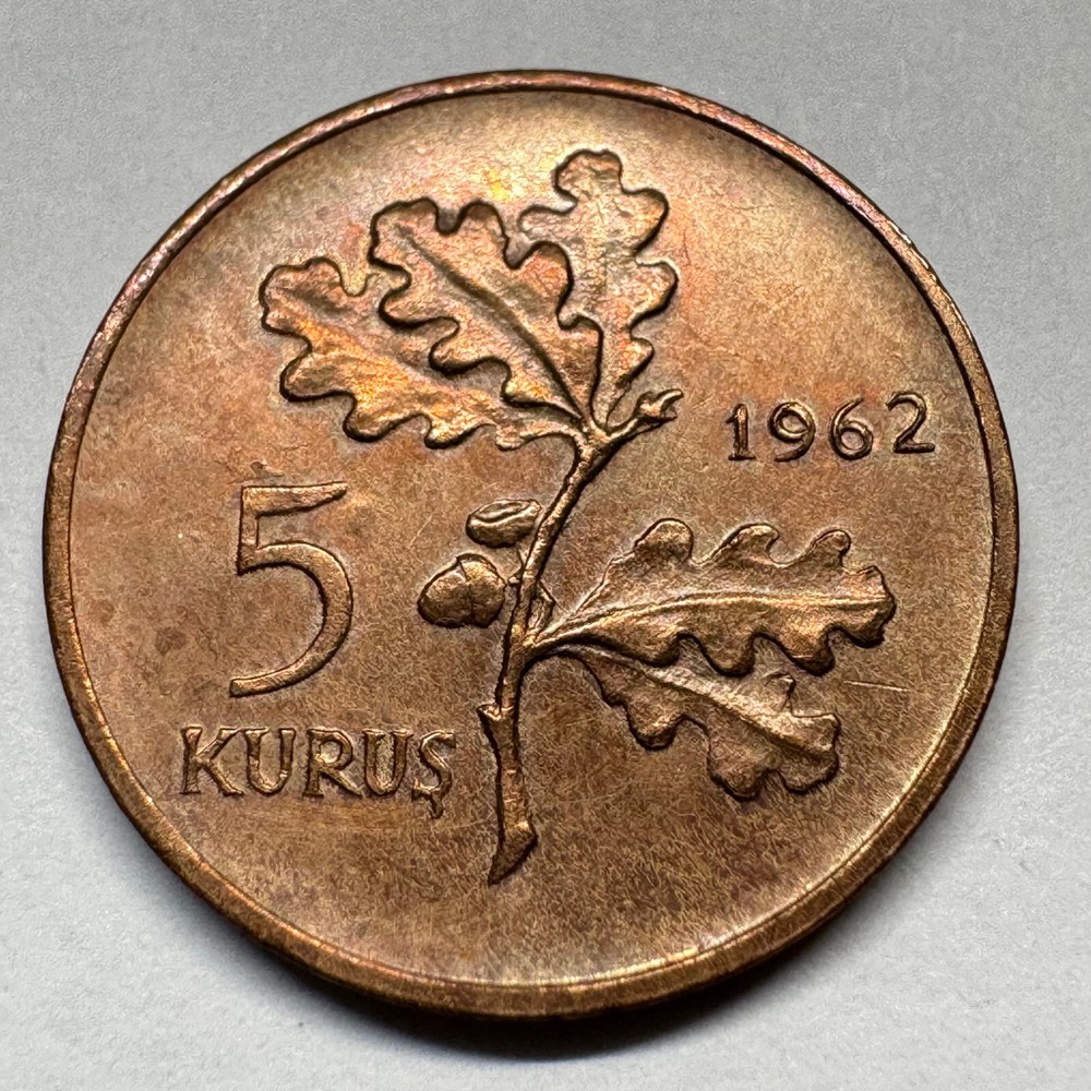 1962 Turkey 5 Kurus - Coin #C-012