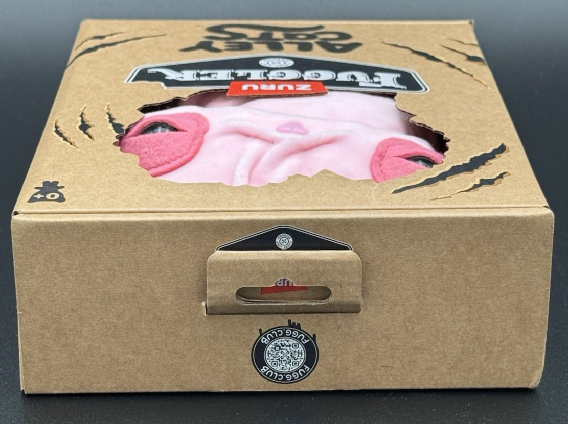 Fuggler Alley Cats Wrinkle McStinkles Plush Sphinx 9" Plush Toy Pink Zuru New