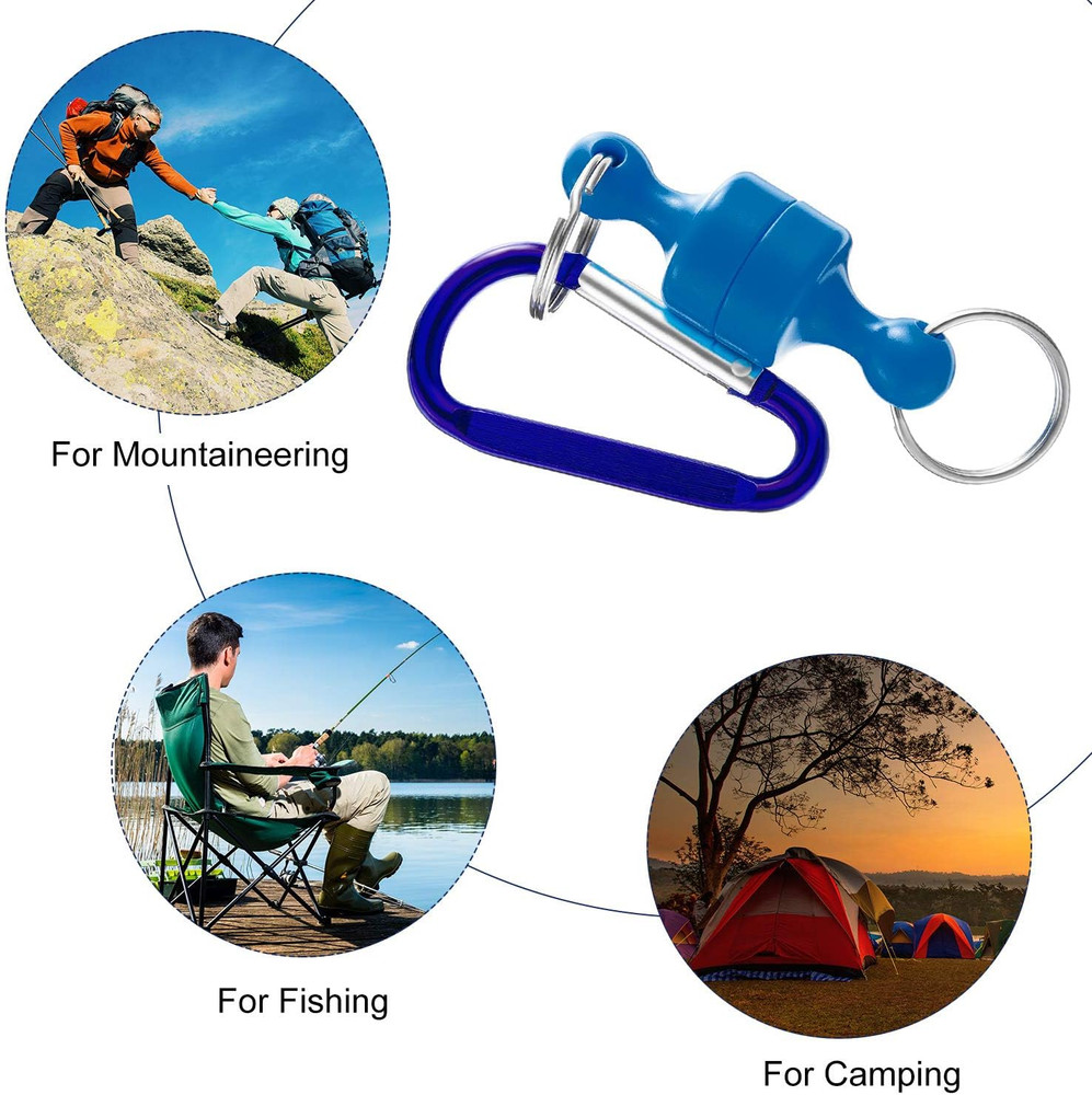 5 Pieces Magnetic Net Release Holder Net Release Clip Keychain Hook for Fly Fish