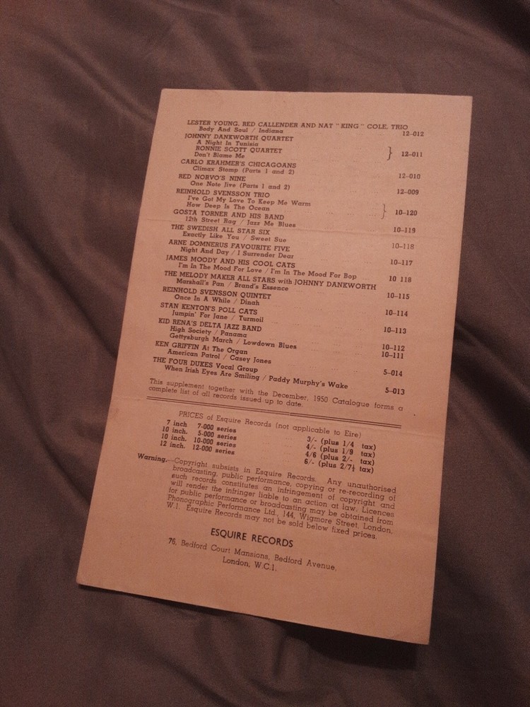 Esquire Records Supplement #24