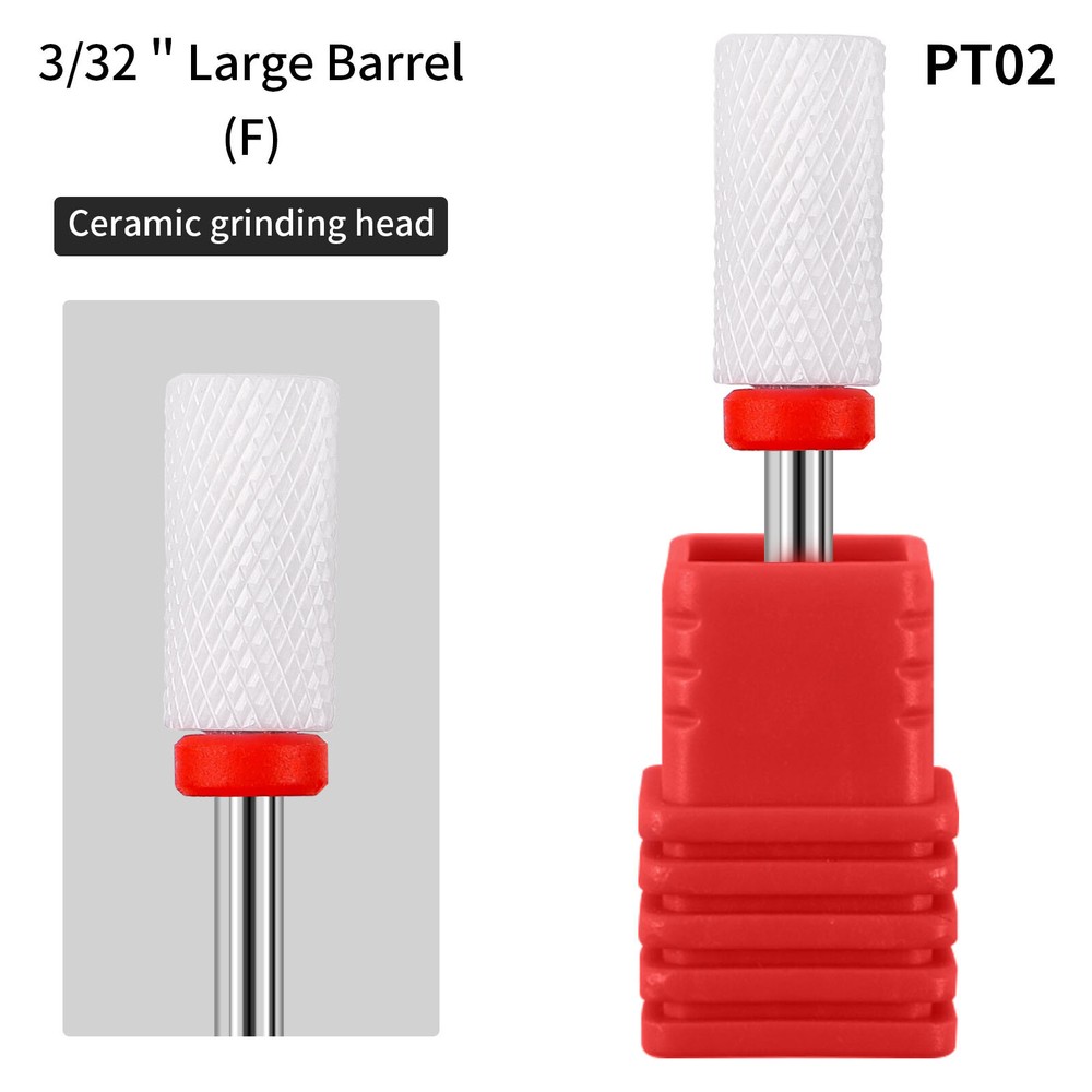 3/32'' Ceramic Nail Art Drill Bit Grinding Head Electric Manicure Machine Tools