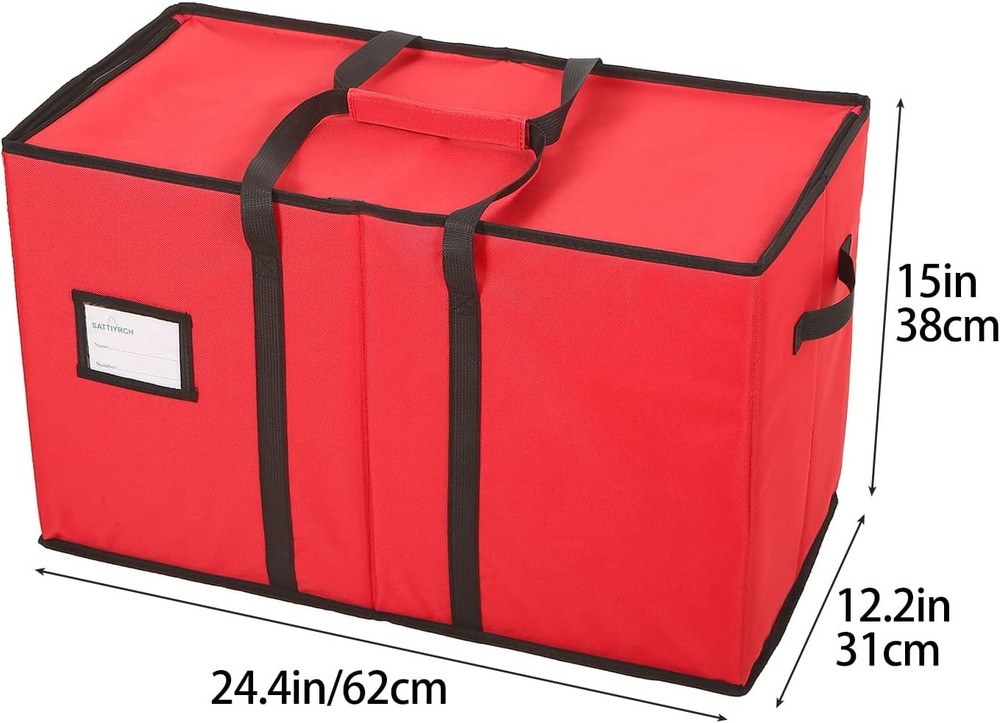 Christmas Figurine Storage Box & Nutcracker Storage Container 600D Canvas,Keeps