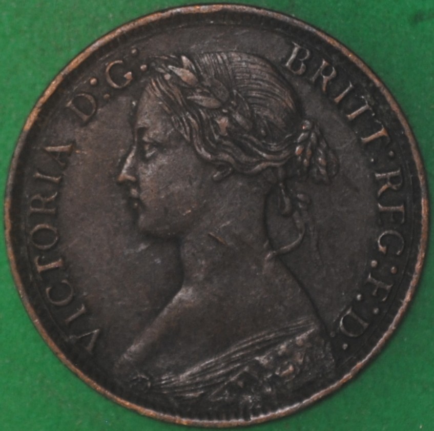1866 Great Britain Farthing XF