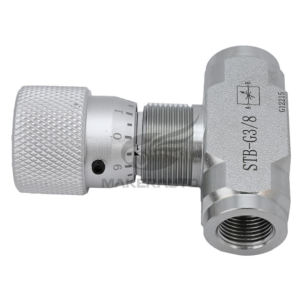 3/8" L08 -Hydraulic Flow Control Valve - STB-G3/8 - Fit Mini Excavator USA