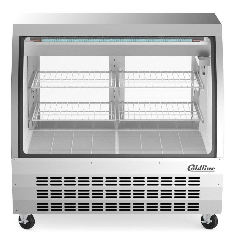 Deli case 48" Gravity Coil. S/S, installed casters
