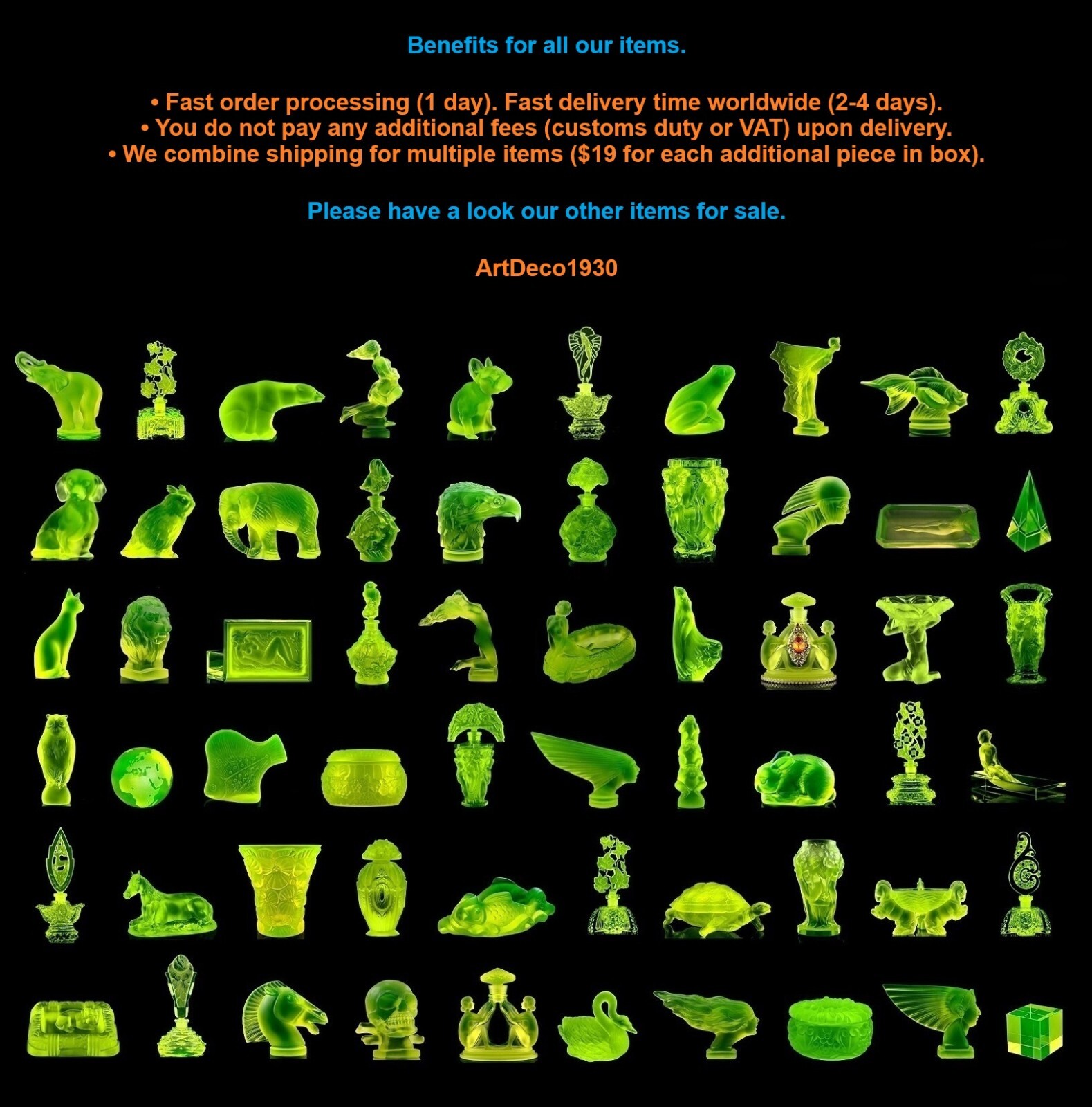 Sculpture 1930' H.Hoffmann ' Girl with a lion ' Art Deco Vaseline Uranium Glass