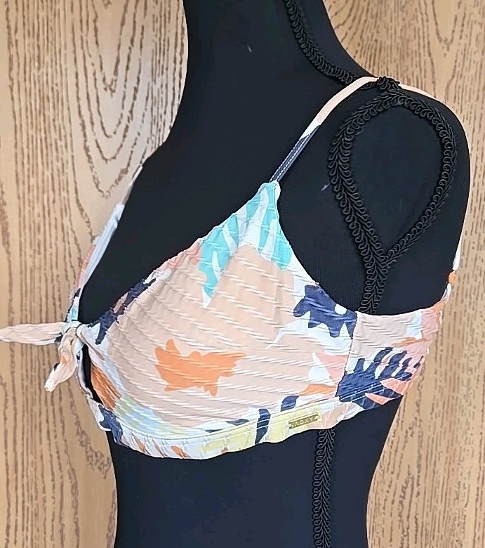 Roxy String Bikini Swim Bathing Suit Triangle Top Tie Large Juniors
