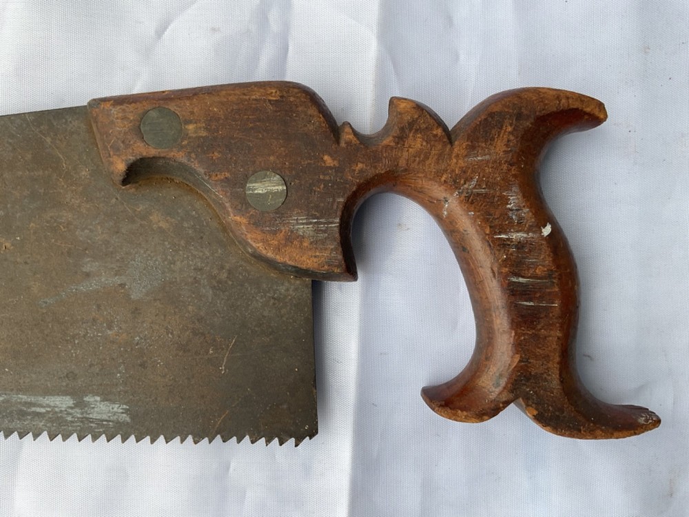 Antique brass split nut pattern Maker Cabinet Dovetail panel rip wood saw 6 ppi