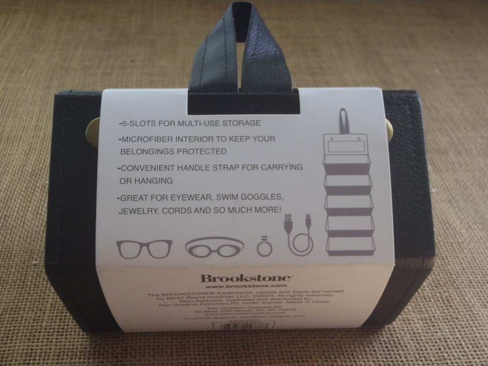 Brookstone Foldable Organizer Case Black Roll Out NEW