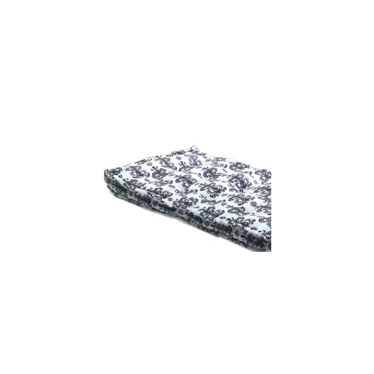 Vintage Printed Soft Portable Crash Pad, Blue & White