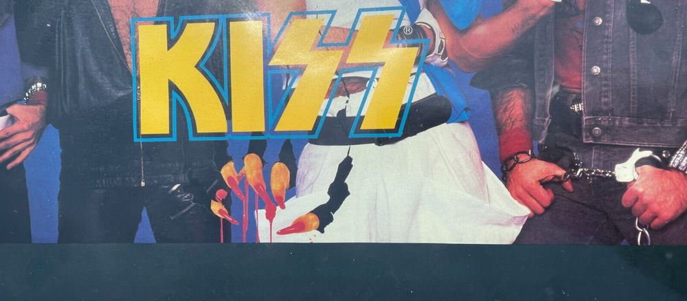 Kiss vintage poster 1985 Plastic Framed