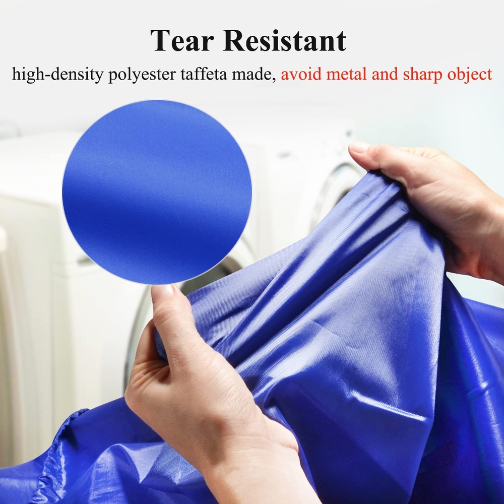 Extra Large Laundry Bag 28x45 Inch Drawstring Hamper Heavy Duty Blue 2 PK