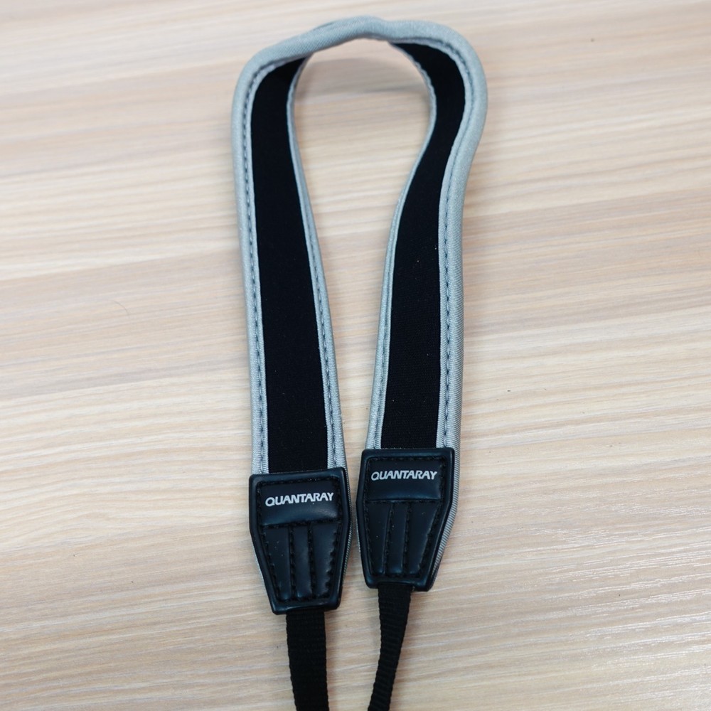 Camera Strap Replacement QUANTARAY Black Grey Neck Shoulder Nylon Handle 18 in
