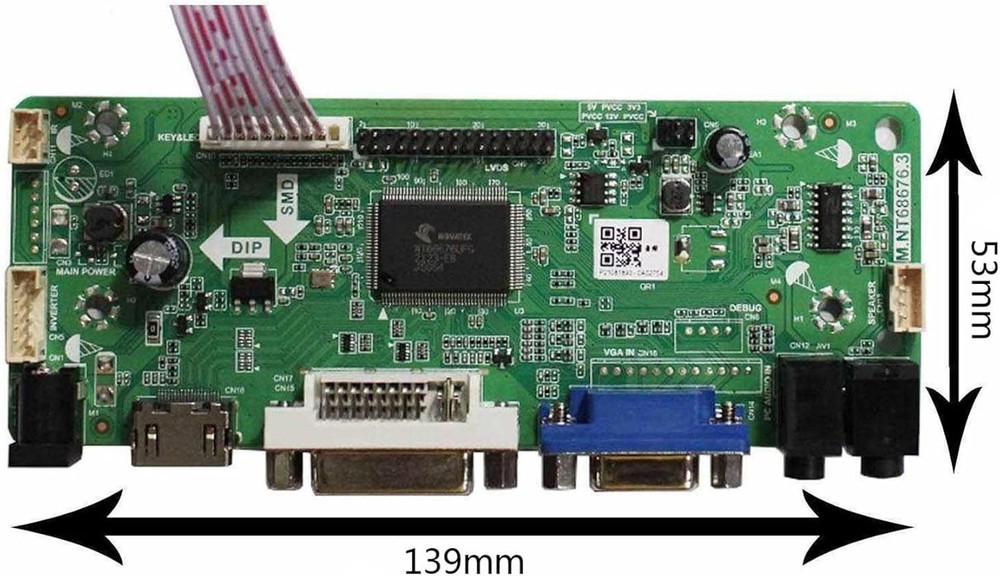 Touchscreen LCD Controller Board for 1920x1080 VGA DVI Compatible Screens