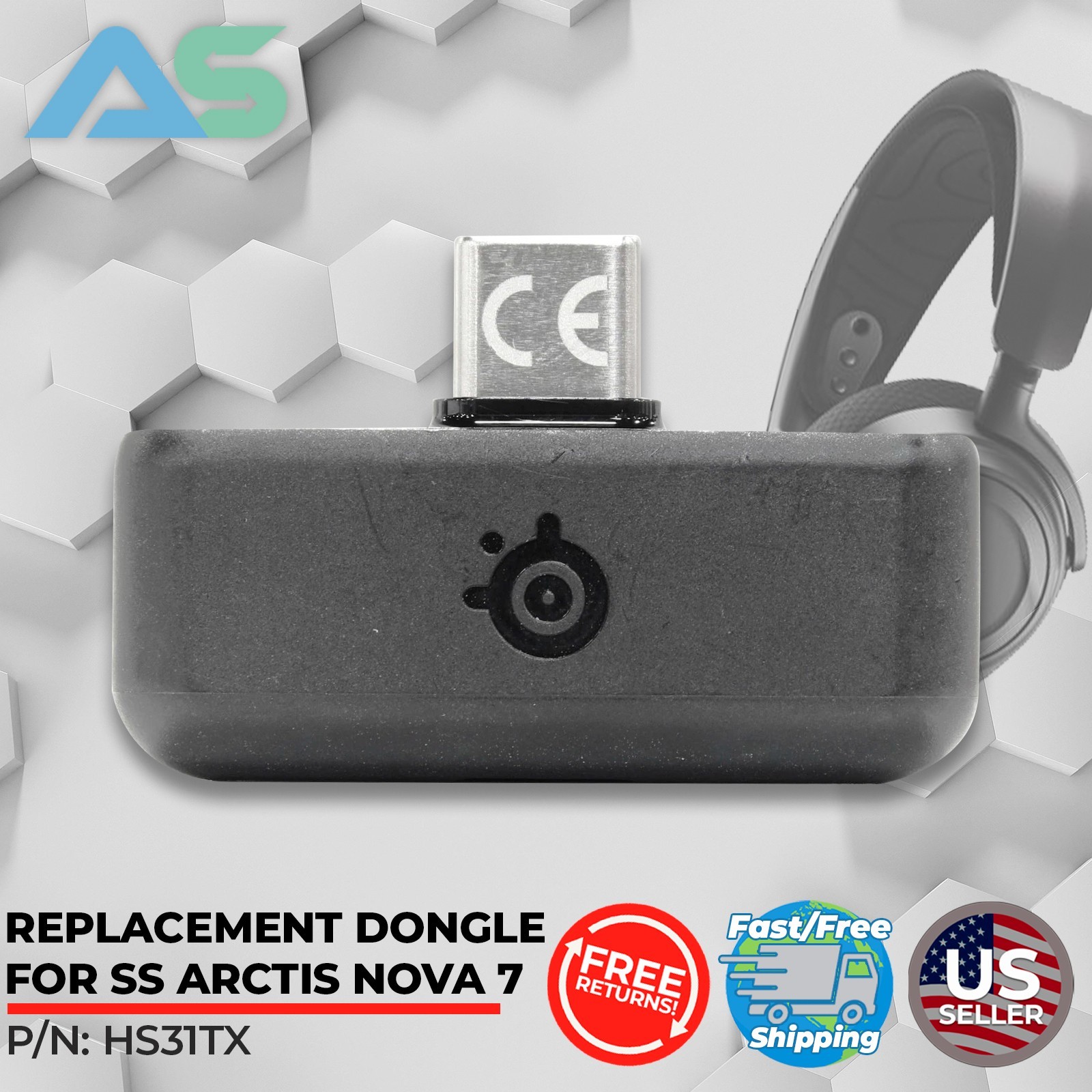Genuine SteelSeries USB Type C Dongle MPN: HS31TX for SteelSeries Arctis Nova 7