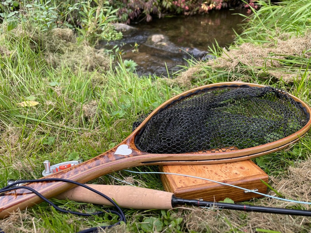 Burl Maple Landing Net (Two-Hearted Series)