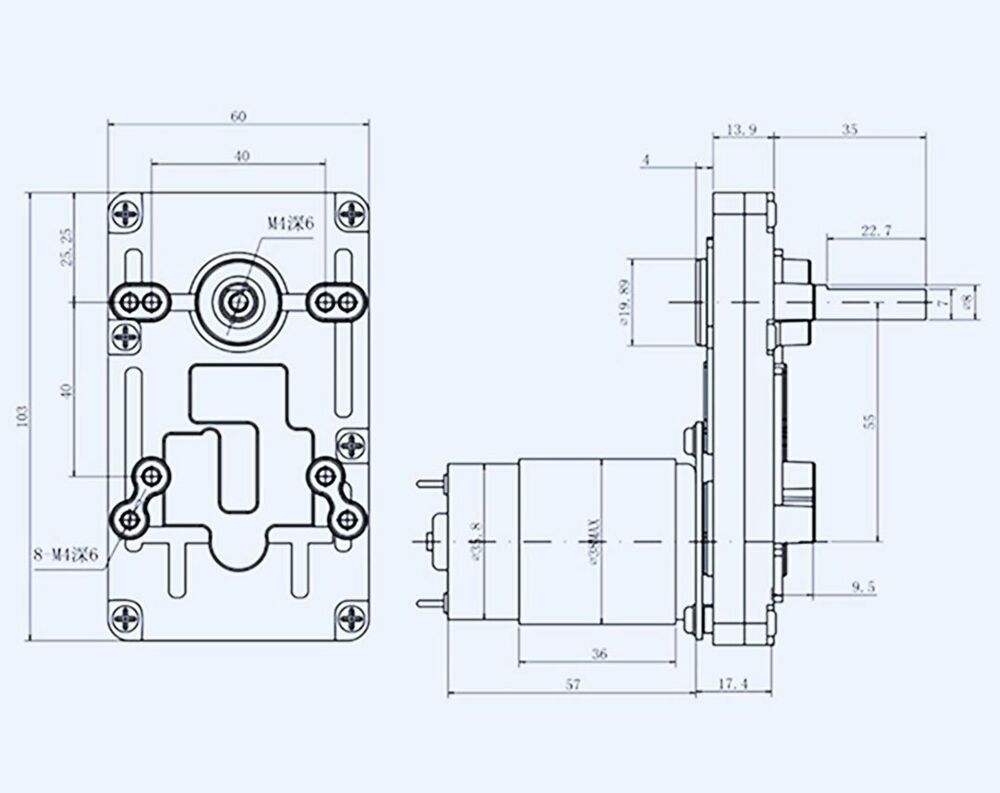 24V Linear Actuator Reciprocating Motor Adjustable 150mm 120rpm Speed Controller