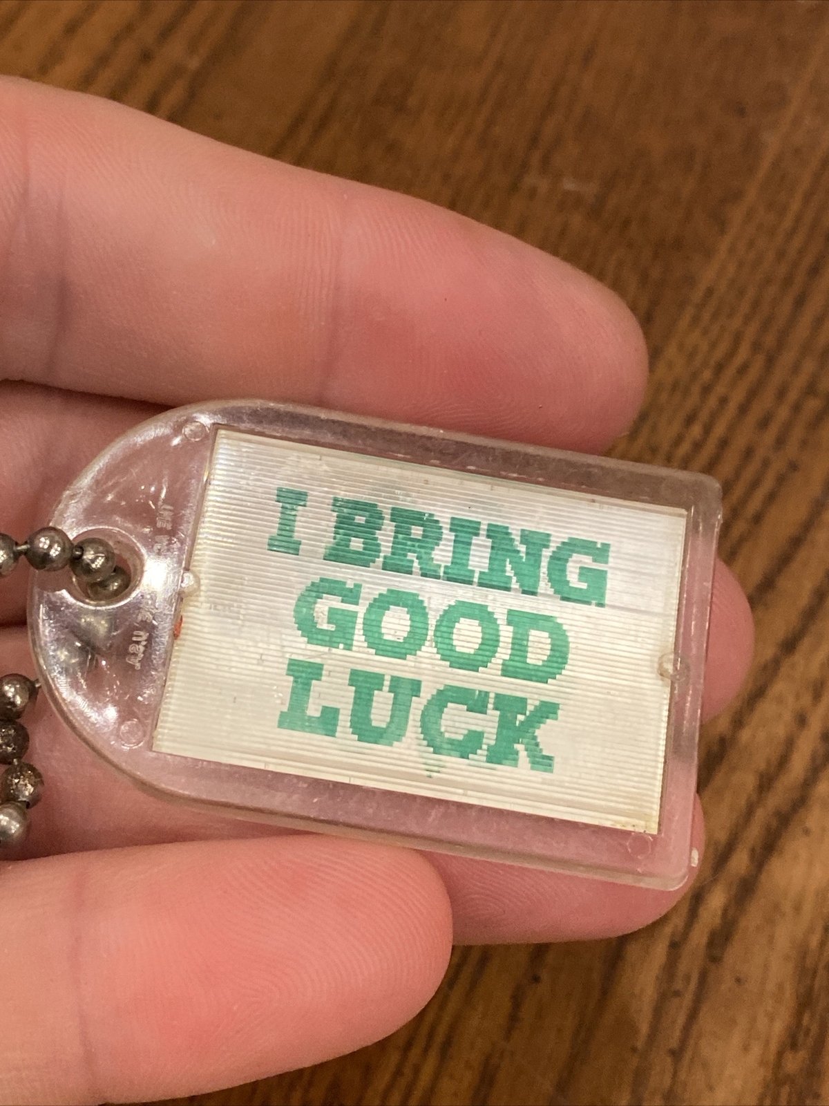 Vtg 1960’s SHORTEN DODGE DEALER SCRANTON PA GOOD LUCK ACTION LINE USA KEYCHAIN