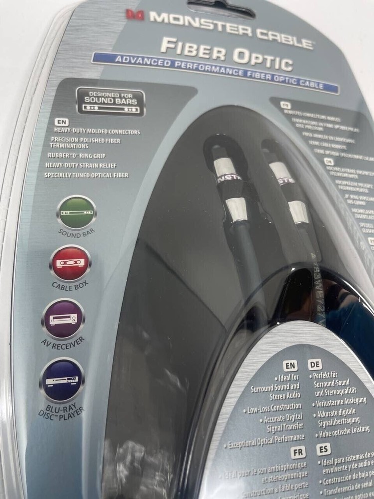 Monster Fiber Optic Silver Cable Advanced Performance Digital Coax 9.84ft OEM