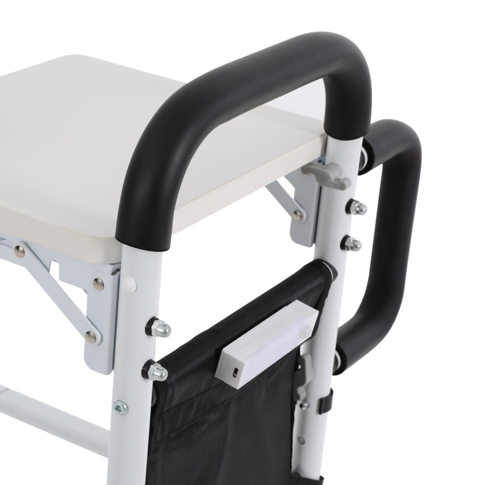 Height Adjustable Bed Rail for Seniors, Sturdy Support & Storage Solutions