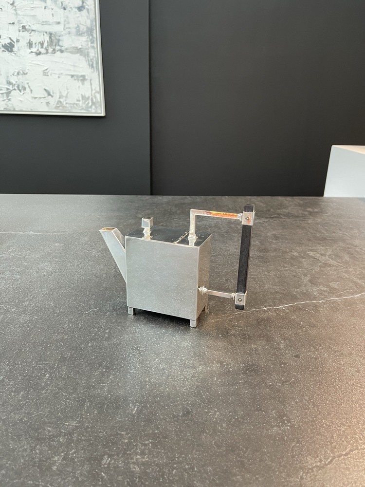 Modern Silver Plated Teapot- Christopher Dresser Style