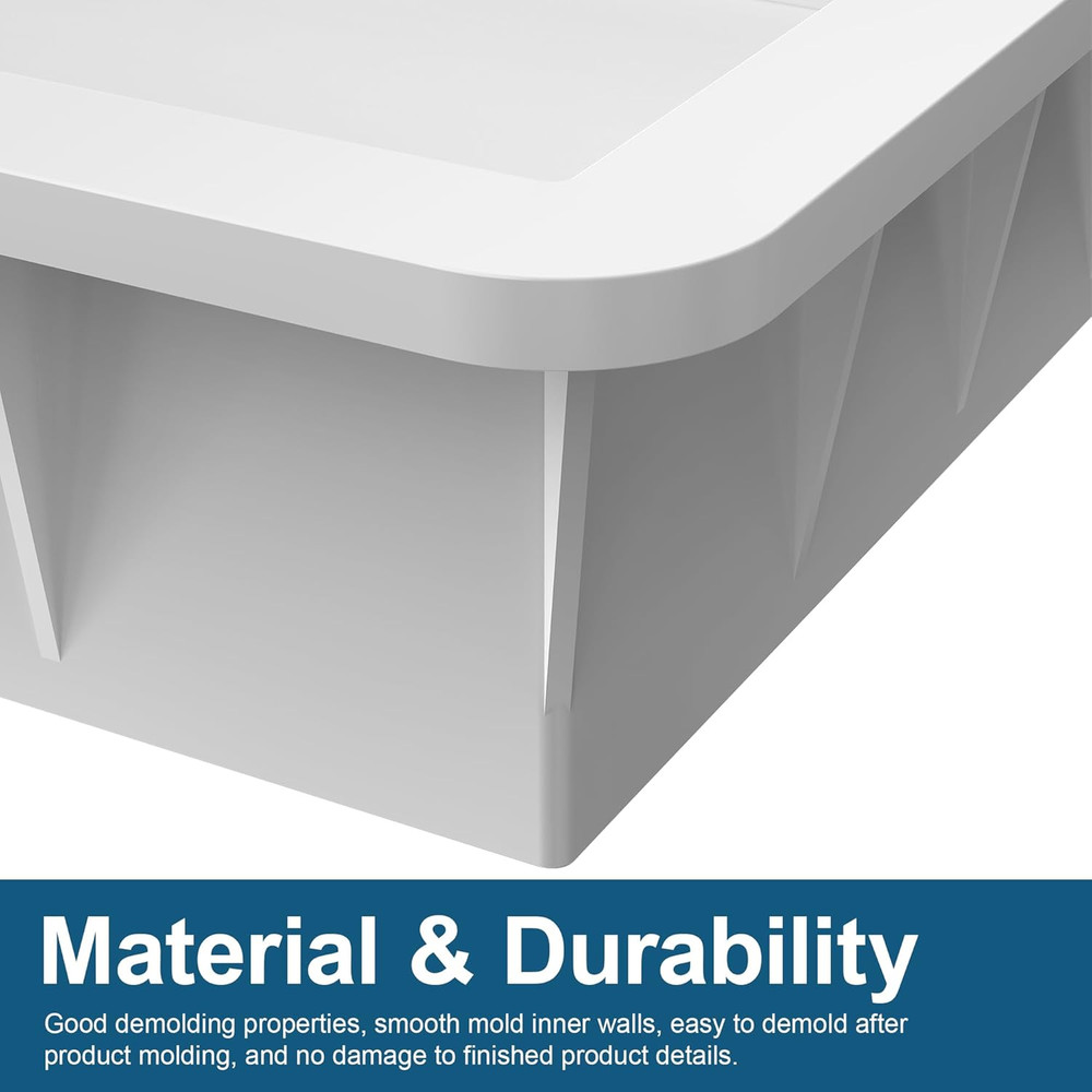 Epoxy Table Mold, No-Seal Clamping River Table Mold with Adjustable Divider, ins