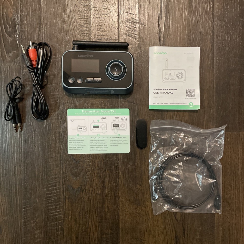 SOOMFON 3-in-1 Bluetooth Transmitter Receiver for TV 5.0 Audio Box-Display Model