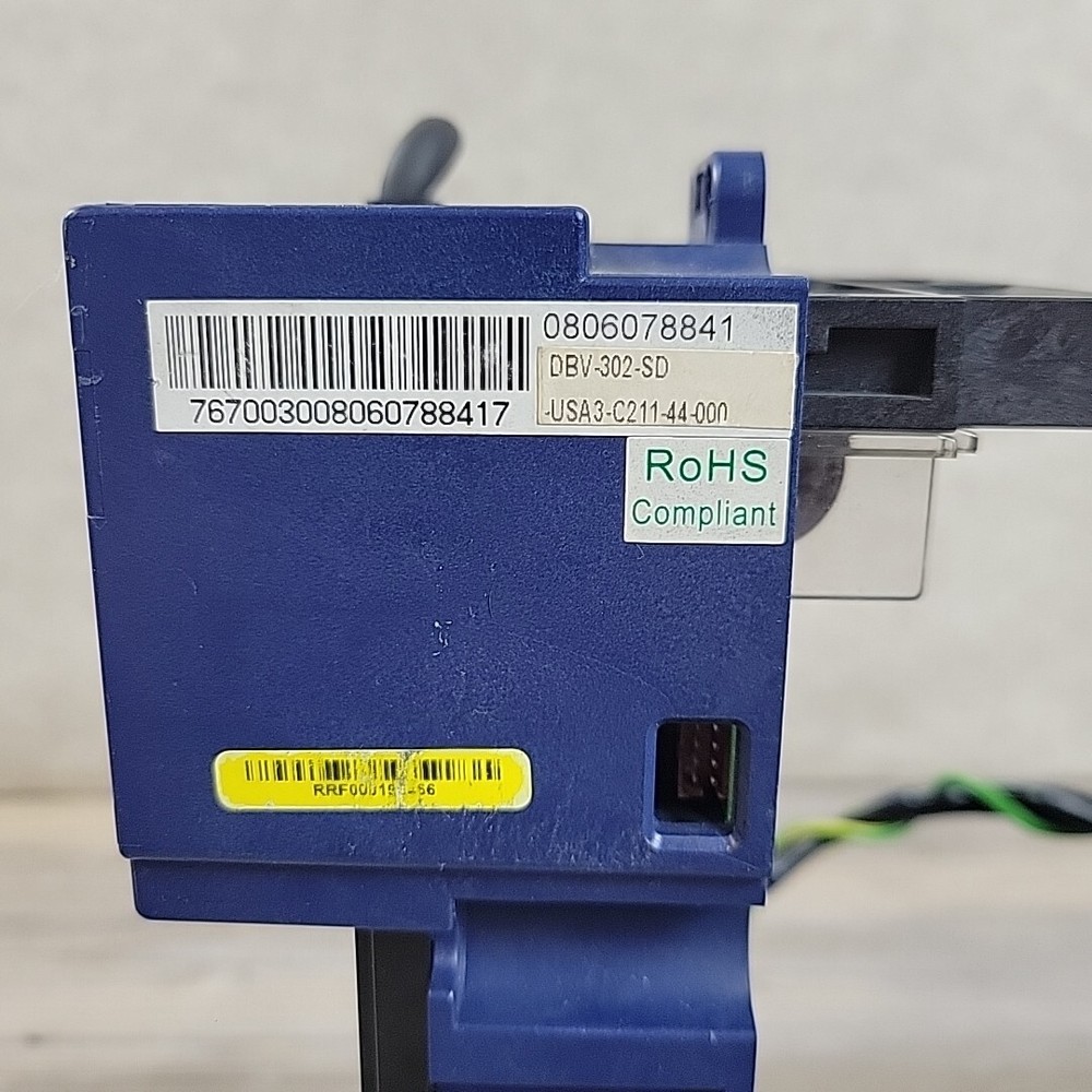 JCM DBV-302 Bill Validator DBV-302-SD-USA3-C211-44-000 Untested Missing Front