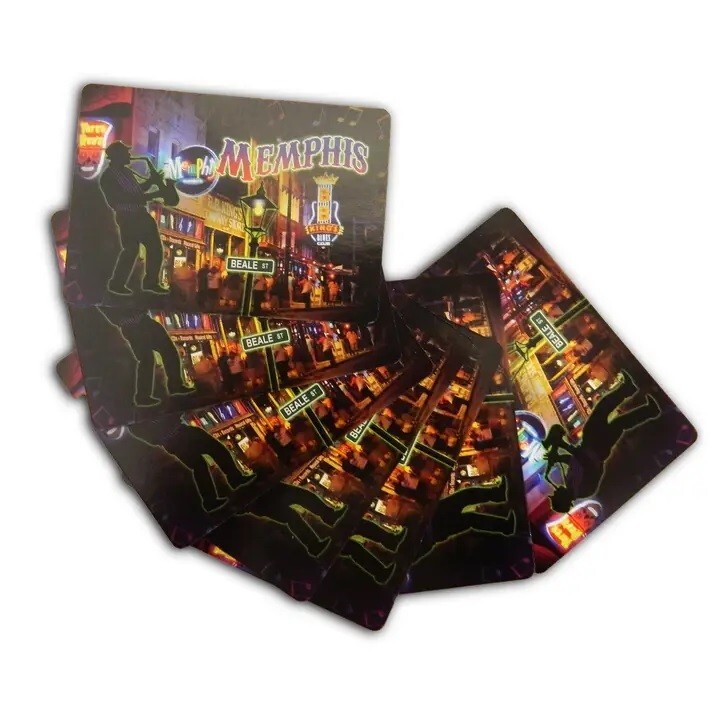 Memphis Playing Cards New In Hard Plastic Case