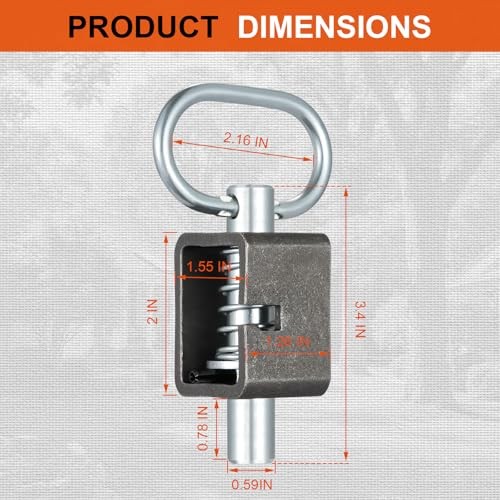 Spring Latch Lock, Weld-On Spring Latch Assembly, Universal Fit for Utility