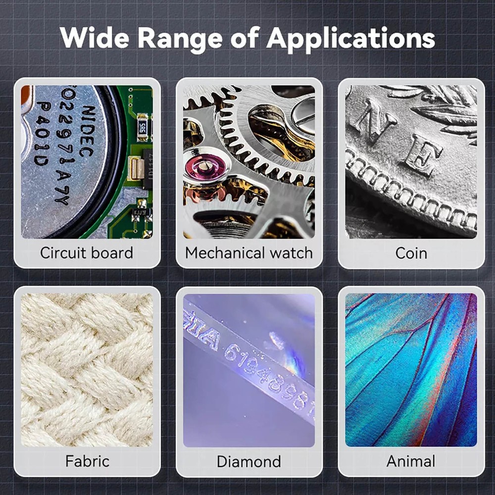 1Pc Black Handheld Digital Microscope 2 MP Portable Microscope Camera 500X