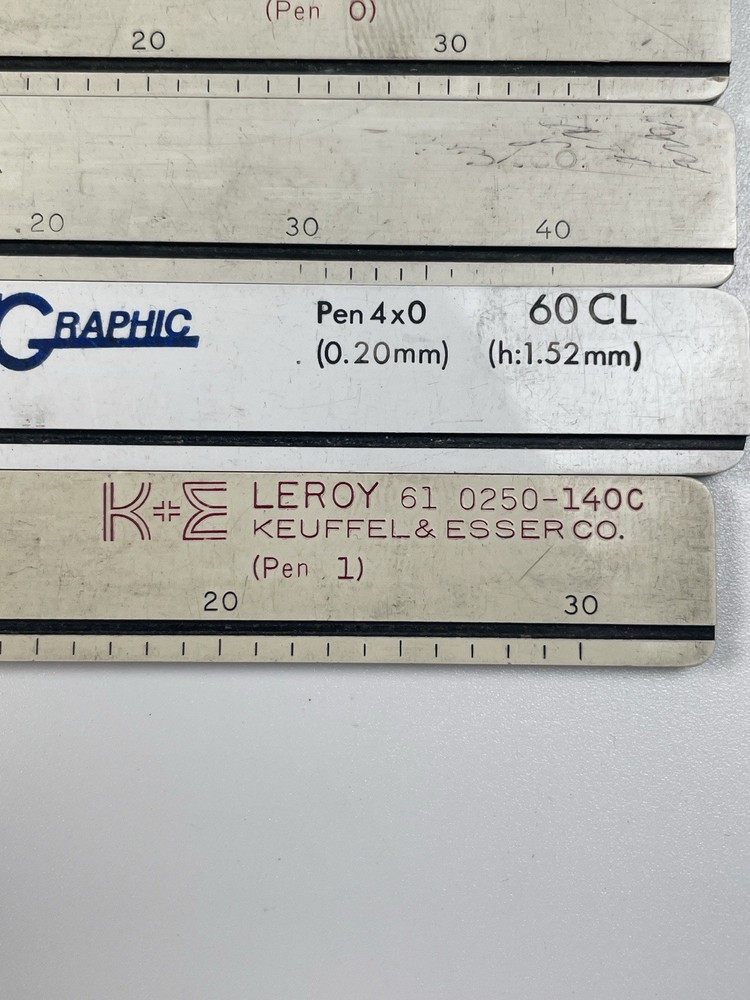 K&E Leroy Lettering *MIXED Set S18-2 Keuffel & Esser / Tech Graphics Drafting