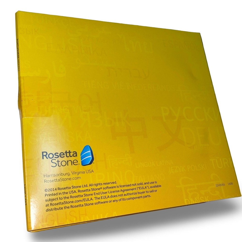 Rosetta Stone Portuguese Level 1-3 Software PC Mac Headset Microphone No Code