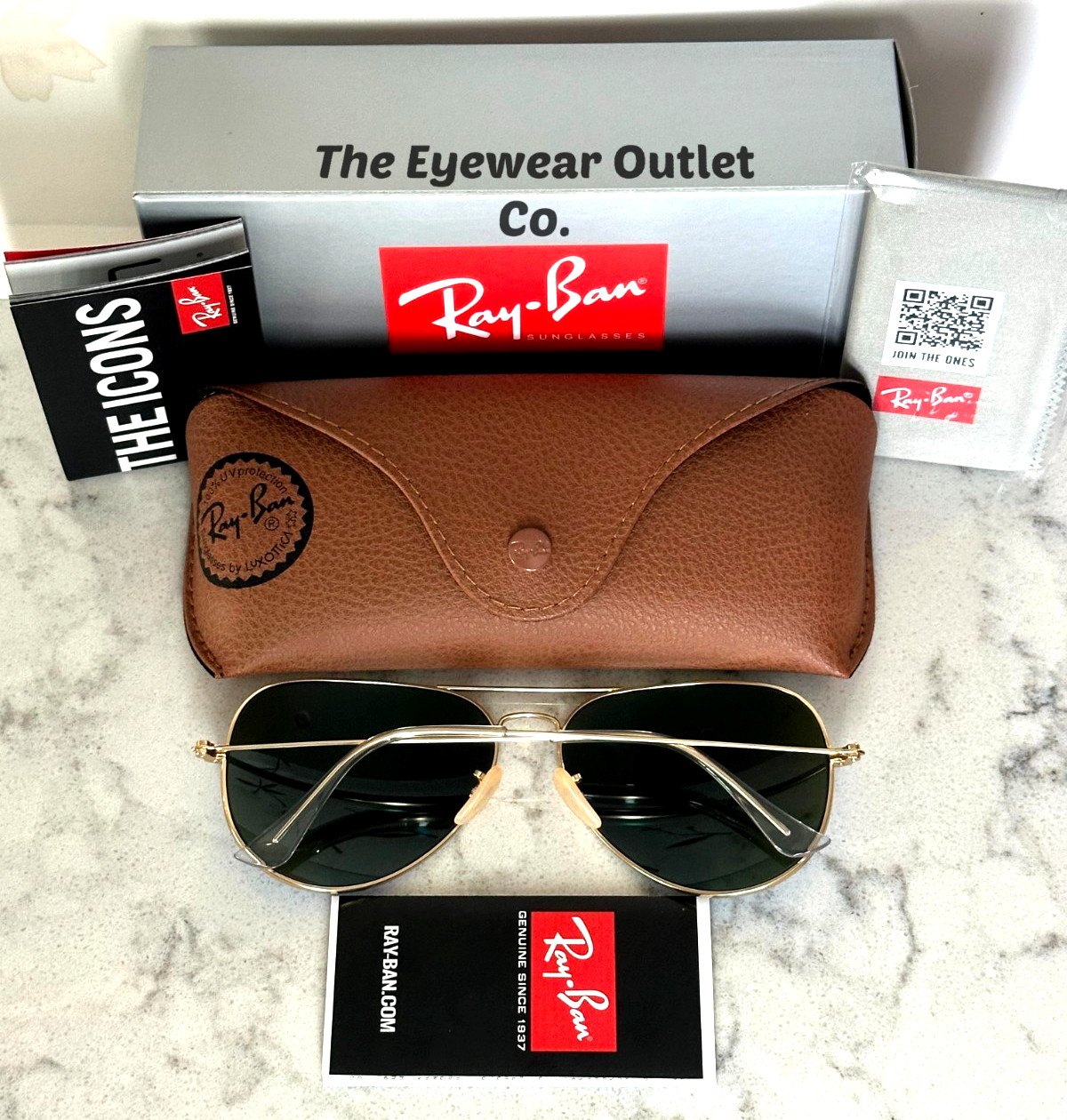 Store Display Rayban Aviator Blue Mirror RB3025 Standard 58 /Large 62 Men Women