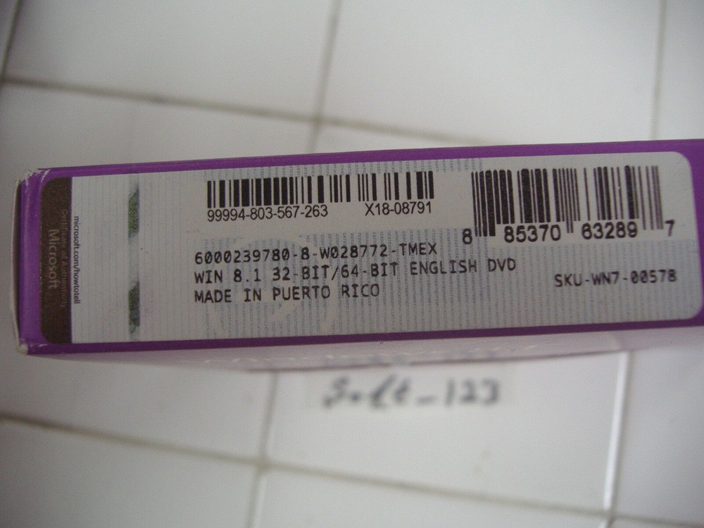 Microsoft Windows 8.1 Full English Version 32 & 64Bit DVD MS WIN 8 =NEW RETAIL=